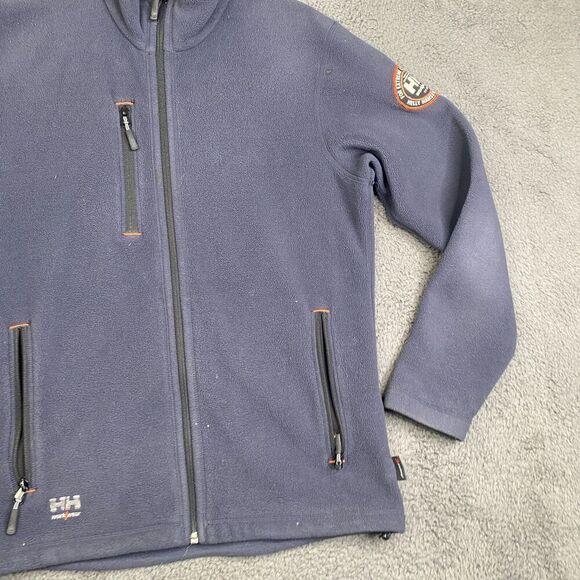 Helly Hansen Jacket Full-Zip Polartec Fleece Workwear Coat Medium Blue - Picture 3 of 11